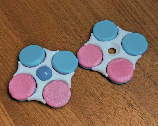 LodeStones Fidget Pair: Bubble Gum (3D printed PETG)